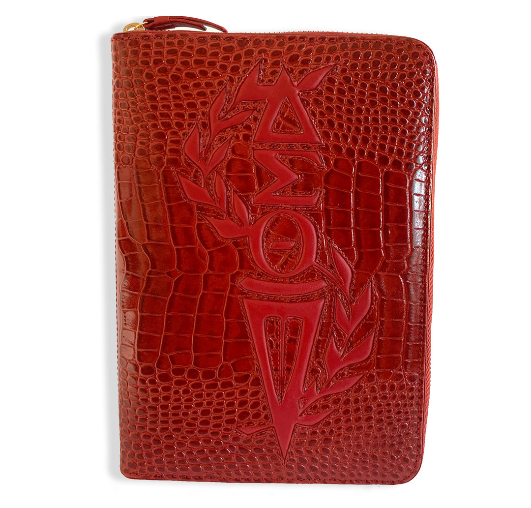 Delta Sigma Theta Day Clutch Croc Leather Ritual Cover RED – 1-800