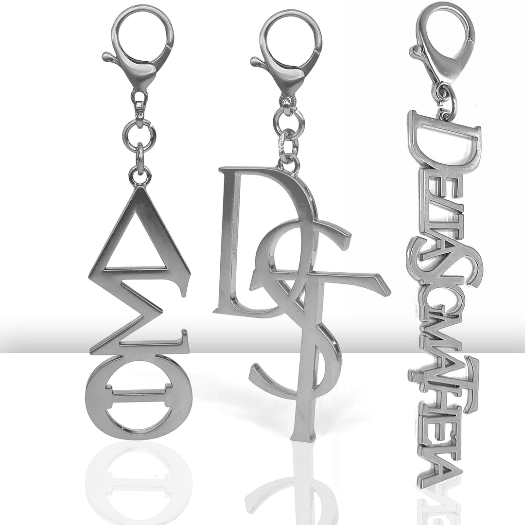Silver Charms Delta Sigma Theta Necklace Charm Delta Line Number